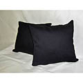 Yukon Solid Black Decorative Throw Pillows (Set of 2)