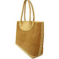 Wood Bark with Leather Handbag