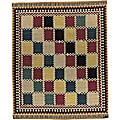 Hand-woven Multicolored Mongol Rug (7'9 x 9'9)