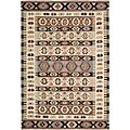 Hand-woven Multicolored Wool Mongol Rug (8'6 x 11'6)