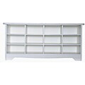 White Full Cubby Bench
