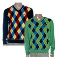 Rosasen Golf Men's Argyle V-neck Sweater