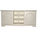 White Cubby Bench with Doors