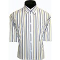 Enro Men's Non-iron Short-sleeve Striped Shirt