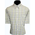 Enro Men's Non-iron Short-sleeve Plaid Sport Shirt