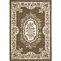 Hand-tufted Khaki Wool Garden Rug (3'6 x 5'6)