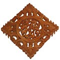 Camphor Wood 'Fortune and Prestige' Wall Art