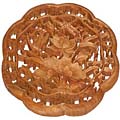Camphor Wood 'Dragonfly and Lotus' Wall Art