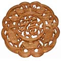 Camphor Wood 'Fish And Fortune' Wall Art Hanging