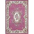 Hand-tufted Rose Wool Garden Rug (8' x 11')