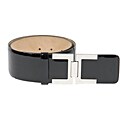 Versace Women's Patent Leather Flat Buckle Belt