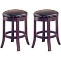 Cherry Wood 24-inch Swivel Counter Barstools (Set of 2)