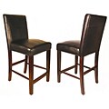 Bicast Leather Espresso Parson Barstools (Set of 2)