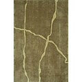 Hand-tufted Jet Stream Olive Wool Rug (5' x 8')