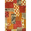 Hand-tufted Jungle Rust Wool Rug (2' x 7'6)