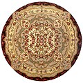 Elite Traditional Handmade Wool Rug (8' Round)