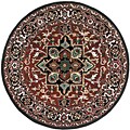Elite Traditional Handmade Wool Rug (8' Round)