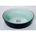 Forgee White/ Black Tempered Glass Vessel Sink