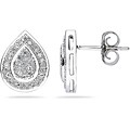 10k White Gold 1/4ct TDW Diamond Teardrop Earrings (G-H, I1-I2)