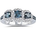 14k Gold 1 1/4ct TDW Blue and White Diamond Ring (G-H, I1-I2)