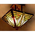 Tiffany-style Stained Glass Ceiling Lamp