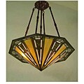 Tiffany-style Stained Glass Mission Chandelier