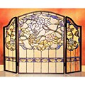 Tiffany-style Stained Glass Fireplace Screen