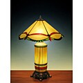 Tiffany-style Stained Glass Table Lamp with Base Light