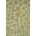 Hand-tufted Contemporary Taupe Luna Wool Rug (8' x 11')