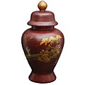 Small Red Crackle Temple Jar (China)