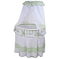 White Elite Oval Bassinet with Gingham Bedding