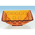 Forgee Clear Orange Square Glass Vessel Sink