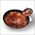 Auburn Mocha Fusion Glass Sink and Faucet