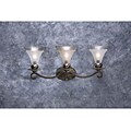 Tuscan Gold and Pewter 3-light Vanity Light