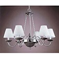 Brushed Nickel and Pewter 6-light Chandelier