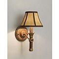 Island Gold Wall Sconce with Wicker Shade