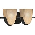 Old Bronze 2-light Bath Bar Light