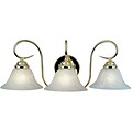 Polished Brass 3-light Swirl Bath Sconce