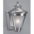 Compact Brushed Nickel Outdoor Coach Lantern