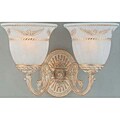 Mediterranean Ivory Gold Leaf Wall Fixture