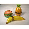 Limoges Hand-painted Fruits Keepsake Box Set