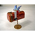 Limoges Hand-painted Bird on Mailbox Keepsake Box