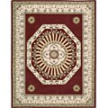 Deals List: Hand-tufted Transitional Red Wool Rug (4'9 x 7'6)