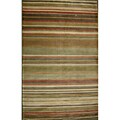 Amalfii Multi Stripe Red Rug (5' x 8')