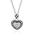 Sterling Silver Cubic Zirconia Heart Necklace