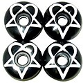 Heartagram 54mm Black Skateboard Wheels