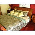 Jacquard Monaco Sage 4-piece King Comforter Set