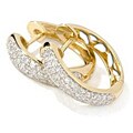 10k Yellow Gold 1/2ct TDW Diamond Hoop Earrings (HI, I1-I2)