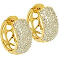 14k Gold 1ct TDW Diamond Huggie Hoop Earrings (H-I, I2-I3)