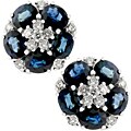 14k Gold Sapphire and 1/2ct TDW Diamond Earrings (I-J, I1)